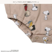 現貨 - 西松屋Snoopy啡色圖案短袖夾衣 70cm / 80cm