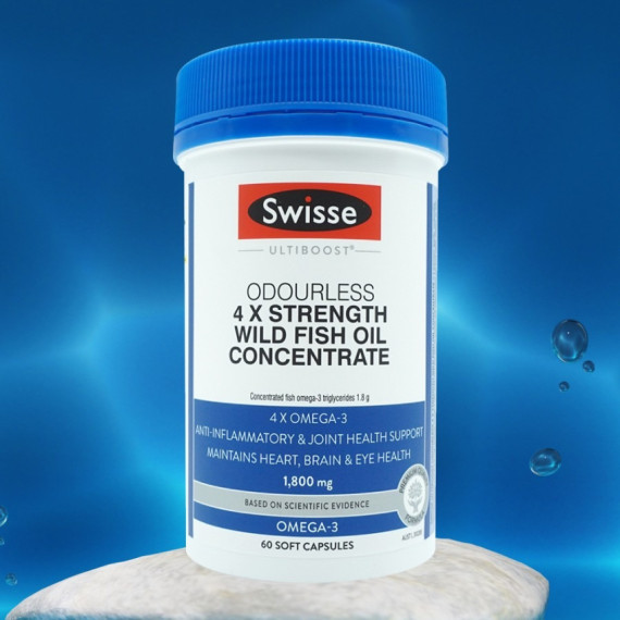 長訂 - 澳洲 Swisse 4 X Strength Wild Fish Oil 四倍強度野生魚油膠囊 60粒