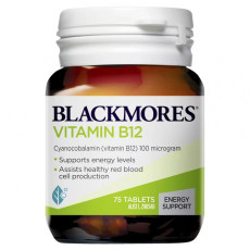 長訂 - 澳洲 Blackmores 100mg 維他命B12 75粒